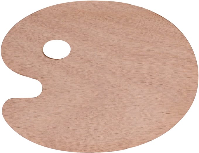 Meng palet, houten, ovalen