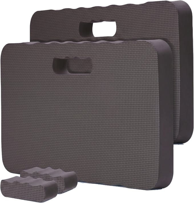 Kniekussen - 2 stuks - 46x4x28 cm - zwart - met vulling