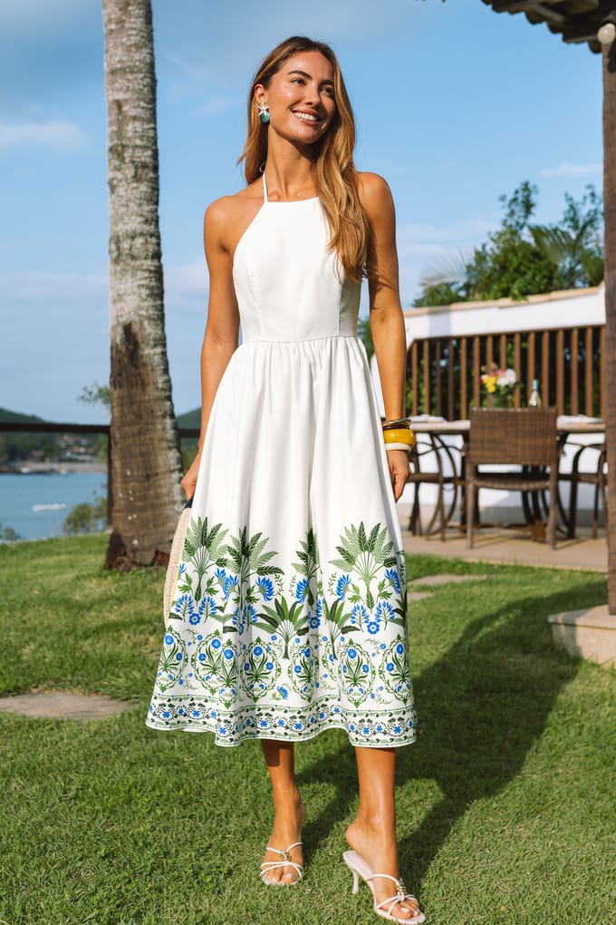 Daydream Believer Bloemen Midi Jurk