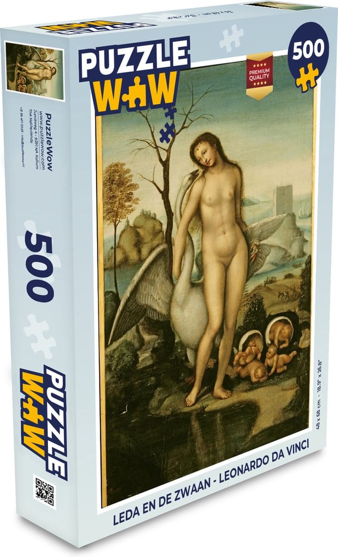 Puzzel Leda en de zwaan - Leonardo da Vinci - Legpuzzel - Puzzel 500 stukjes