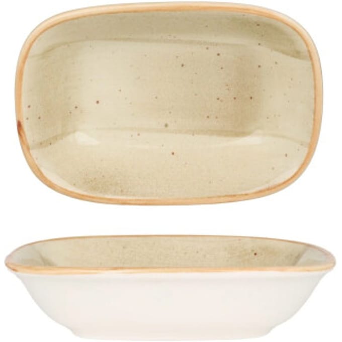 Bonna Serveerschaal - Aura Terrain - Porselein - 12x8.5 cm - set van 2