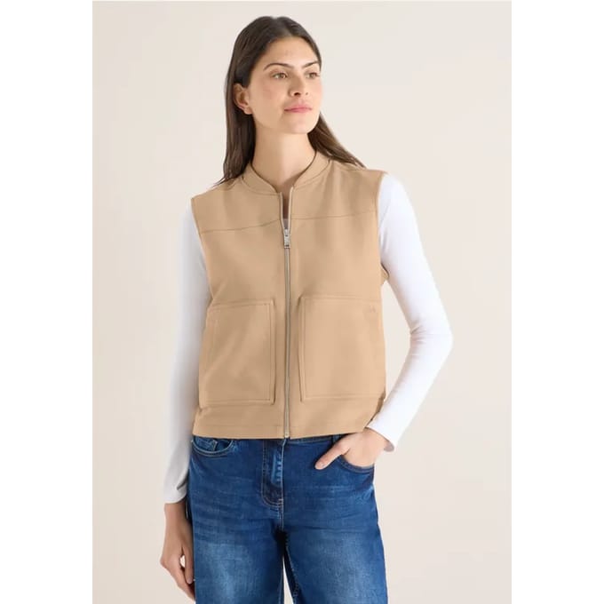 Cecil vest velour 220306 - Golden Camel