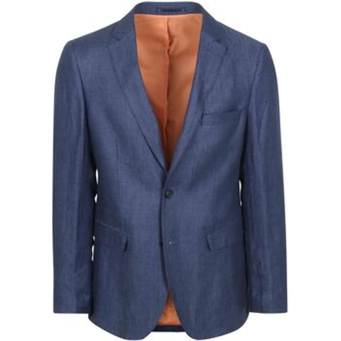 Suitable Blazer Linnen Panama Donkerblauw (navy) - Maat 46 - Heren blazer