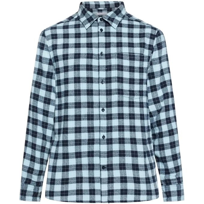 Geruit overhemd met lange mouwen KnowledgeCotton Apparel Loose GOTS/Vegan