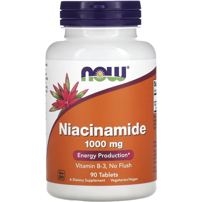 NOW Foods, Niacinamide, 1.000 mg, 90 tabletten