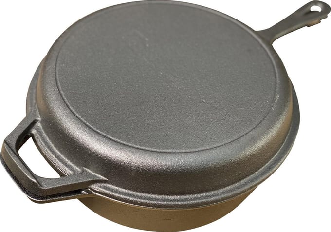 Gietijzeren deep skilletset - 3qrt - preseasoned