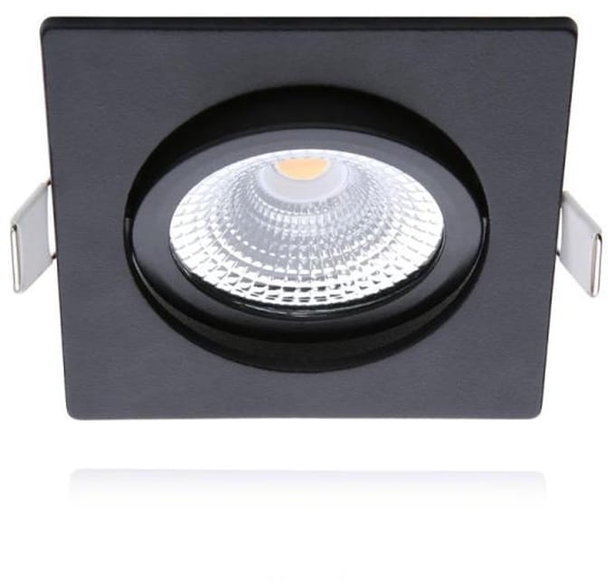 LED Inbouwspots Zwart - 5W – IP54 – 2000K-3000K - Kantelbaar - Vierkant