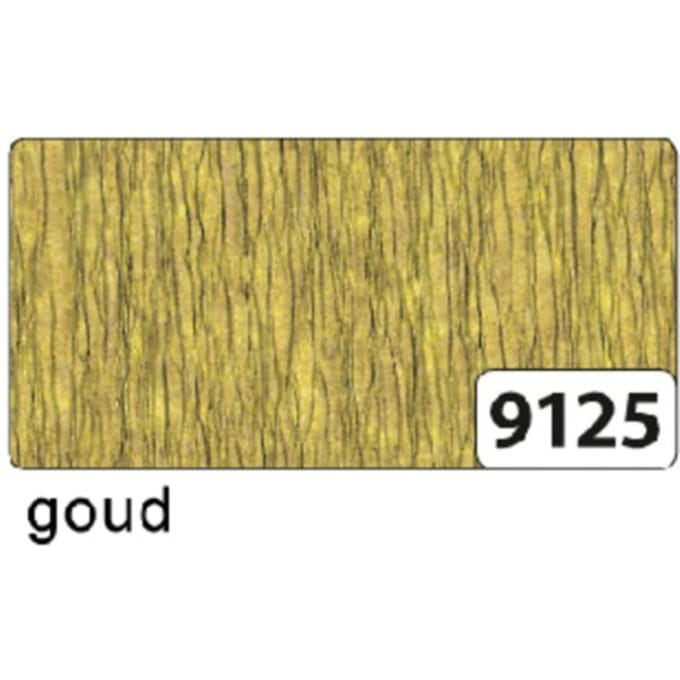 Folia - Crêpepapier - Goud - 50x250cm - 10 Vouw - 1 Stuks