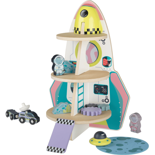 PLAYTIVE Houten speelgoed raket