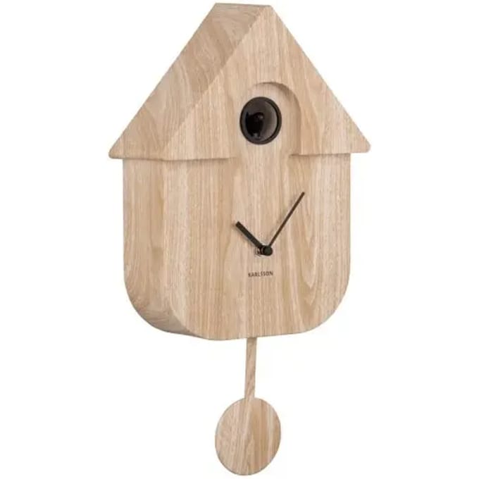 Karlsson Koekoeksklok Modern Cuckoo - Naturel - 8.5x21.5x41cm - Wandklok Modern