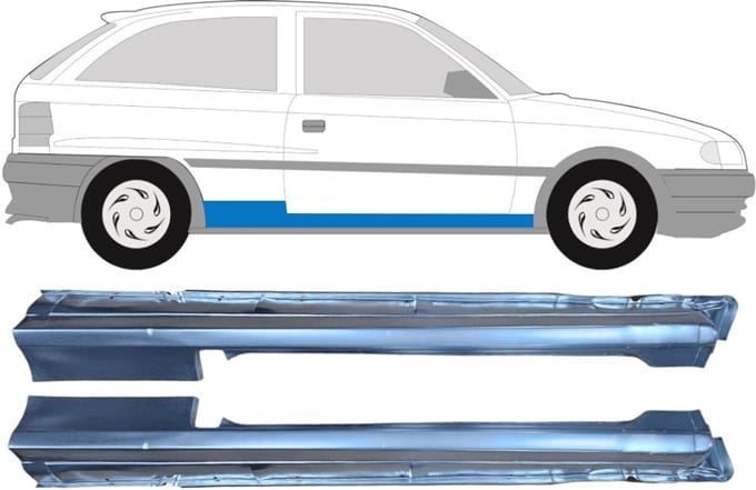 Volledige dorpel voor Opel Astra F 1991-2002 / Links + Rechts / Set