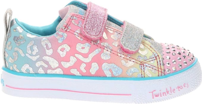 Skechers - maat 26 - Shuffle Lite Leopard Cutie Meisjes Sneakers - Roze