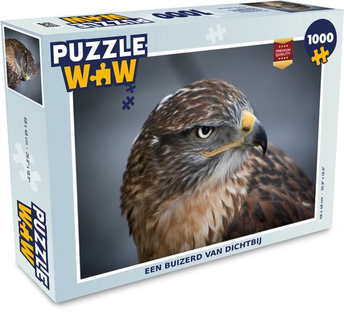 Puzzel Een buizerd van dichtbij - Legpuzzel - Puzzel 1000 stukjes volwassenen