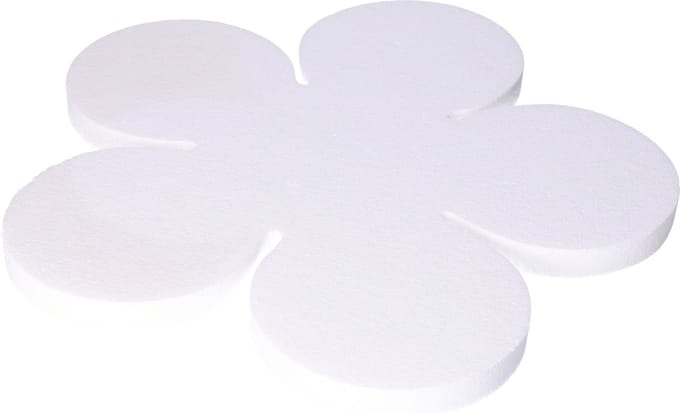 Piepschuim vormen bloemen - 10 x 1 cm - Hobby knutselen - zelf decoreren - wit