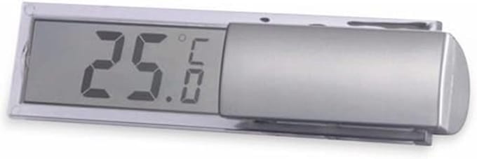 Raamthermometer Digitaal - Temperatuurmeter Binnen - Kamer Temperatuur - Transparant Display - 10.5 x 3.1 cm