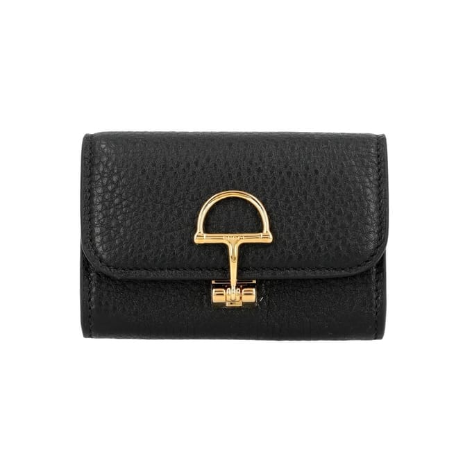 Gucci Soft Bit Half Bit Kaarthouder Portemonnee 828148 Aaeao 1000 828148 AAEAO 1000 black