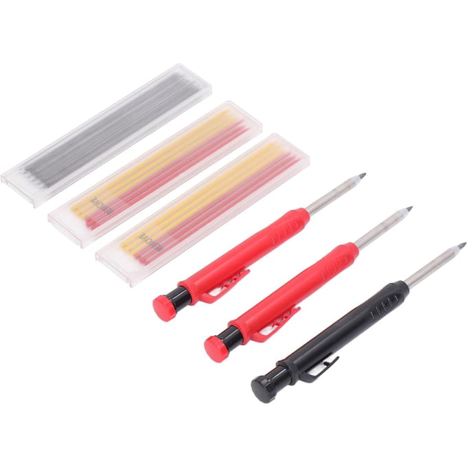 Solide Timmermanspotloodset met Vulling Langneus Diepgat Mechanische Markeertool white