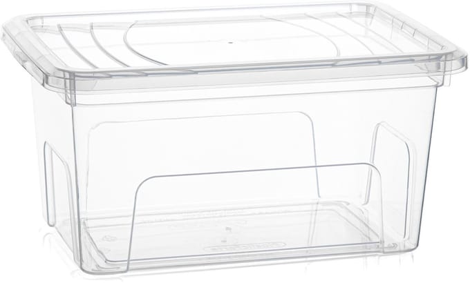 Plasticforte Opslagbox Easy met deksel - 1x - 4.4 Liter - 27 x 14 x 19 cm - transparant - kunststof