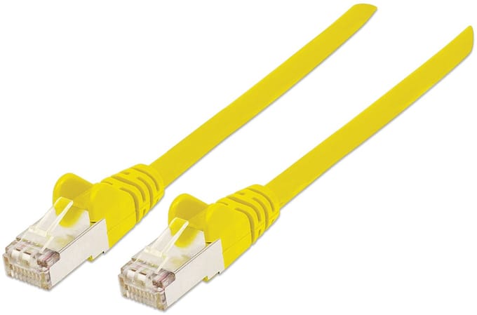 Intellinet - 350495 - netwerkkabel - 2 m - Cat6a - S/FTP (S-STP) - Geel