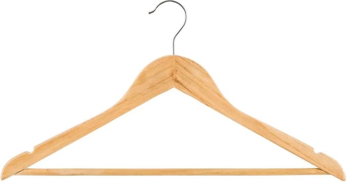 Five Kledinghangers - 8x - hout - 45 x 23 cm - kleerhangers