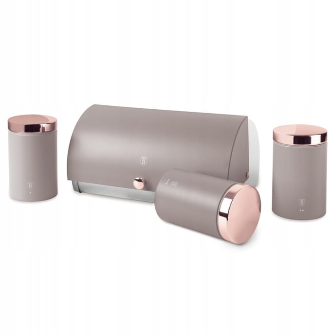Berlinger Haus 6834 - Broodtrommel met opslagblikken - Taupe collection