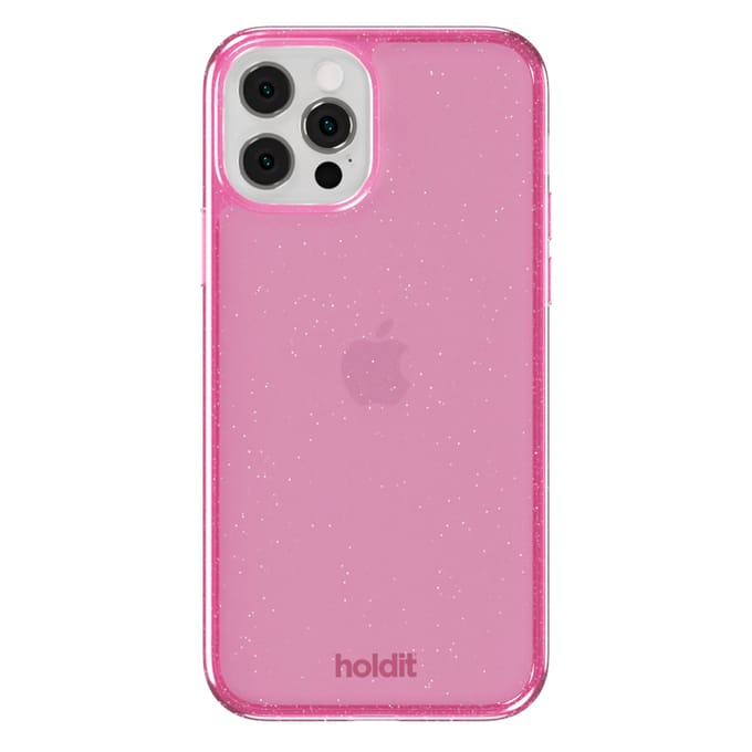 Holdit Glitter Case geschikt voor Apple iPhone 12 (Pro) - Roze