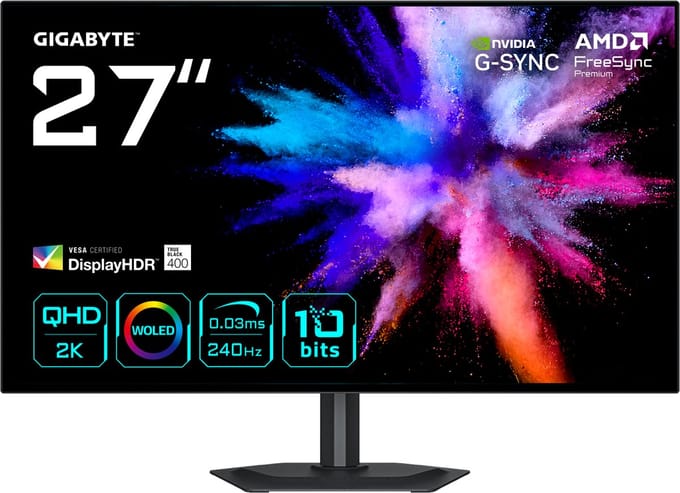 27" GIGABYTE GO27Q24G - 2560x1440 (QHD) - 240Hz - WOLED