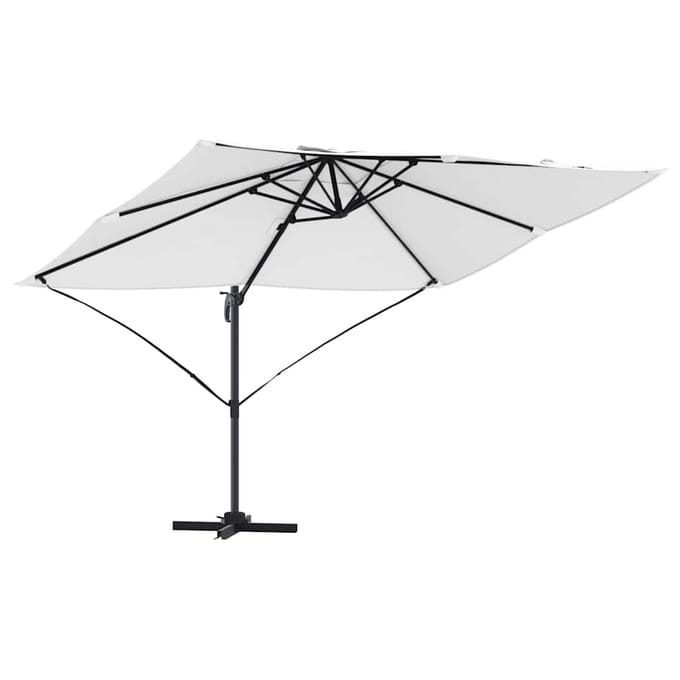 vidaXL - Parasol - 351 - x - 250 - x - 260 - cm - Polyester - en - Aluminium - Zand