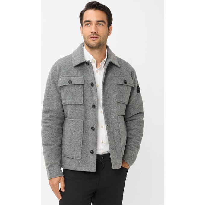 Brax Heren Shirt  Style TED grey, mediumgrijs, maat M