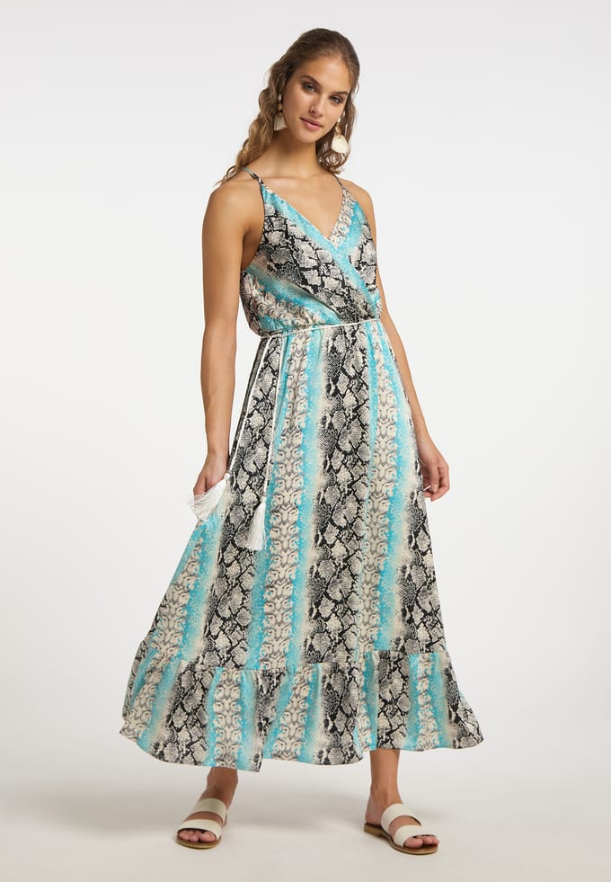 IZIA Maxi Dress met Slangenprint gaya