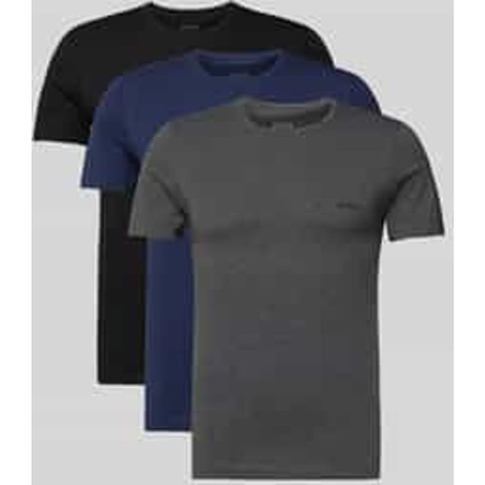 Hugo Boss - T-shirt Modern 3-Pack Blauw - Heren - Maat M - Slim-fit