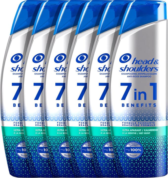 Head & Shoulders 7in1 - Anti-Roos Shampoo - Ultra Kalmerend - 6 x 225 ml