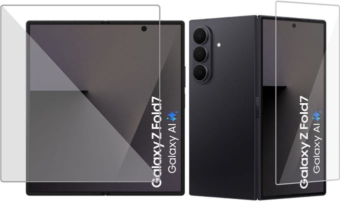 ChiGuard Screenprotector Geschikt voor Samsung Galaxy Z Fold 7 Screenprotector - Beschermglas - Curved - GuardCover