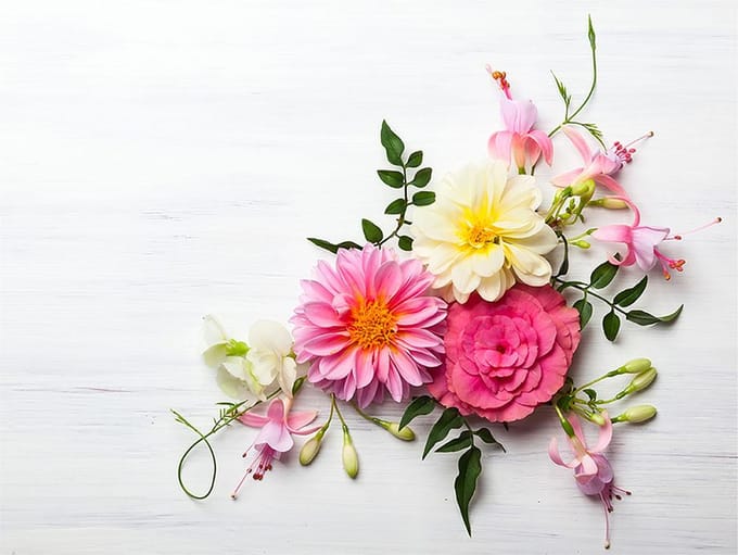 TMK ArtDeko - Snijplank Glas - 40x30cm - Bloemen