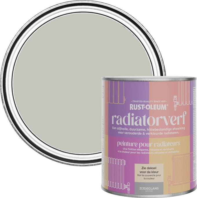 Rust-Oleum Grijs Radiatorverf Zijdeglans - Mist 750ml