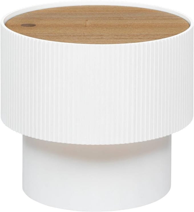 Ronde Salontafel Wit MDF - Modern Bijzettafel