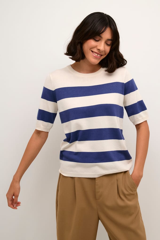 Gestreepte gebreide blouse voor vrouwen KAFFE Lizza