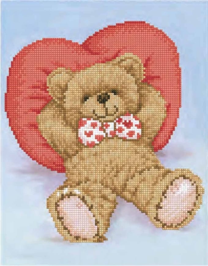 DIAMOND DOTZ Relax-A-Bear - Diamond Painting - 6.748 Dotz - 35x27 cm