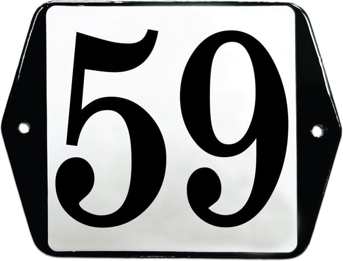 Emaille huisummer model oor - 59
