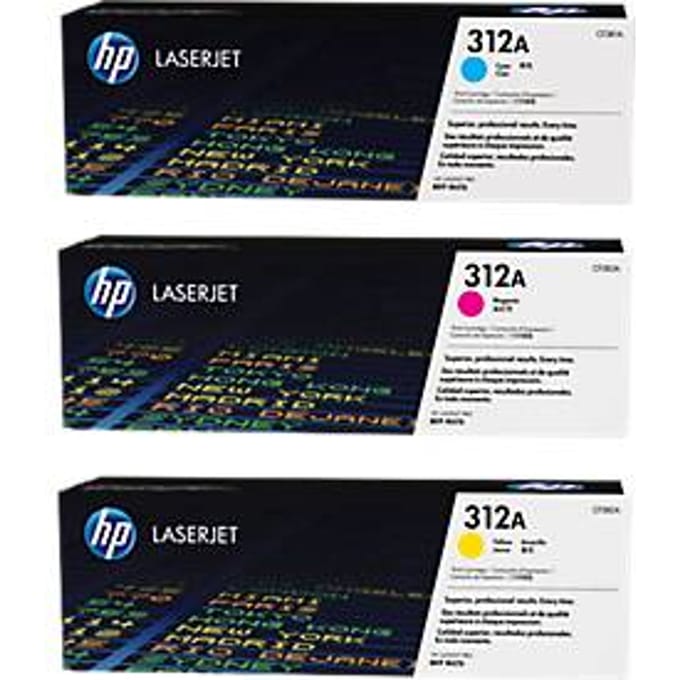 HP 312A - Tonercartridge - Origineel - Standaard Capaciteit - 3 pack - Cyaan/Magenta/Geel