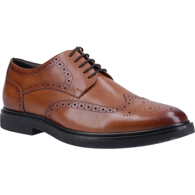 Hush Puppies Kingston Leren Heren Tan Brogues Schoenen