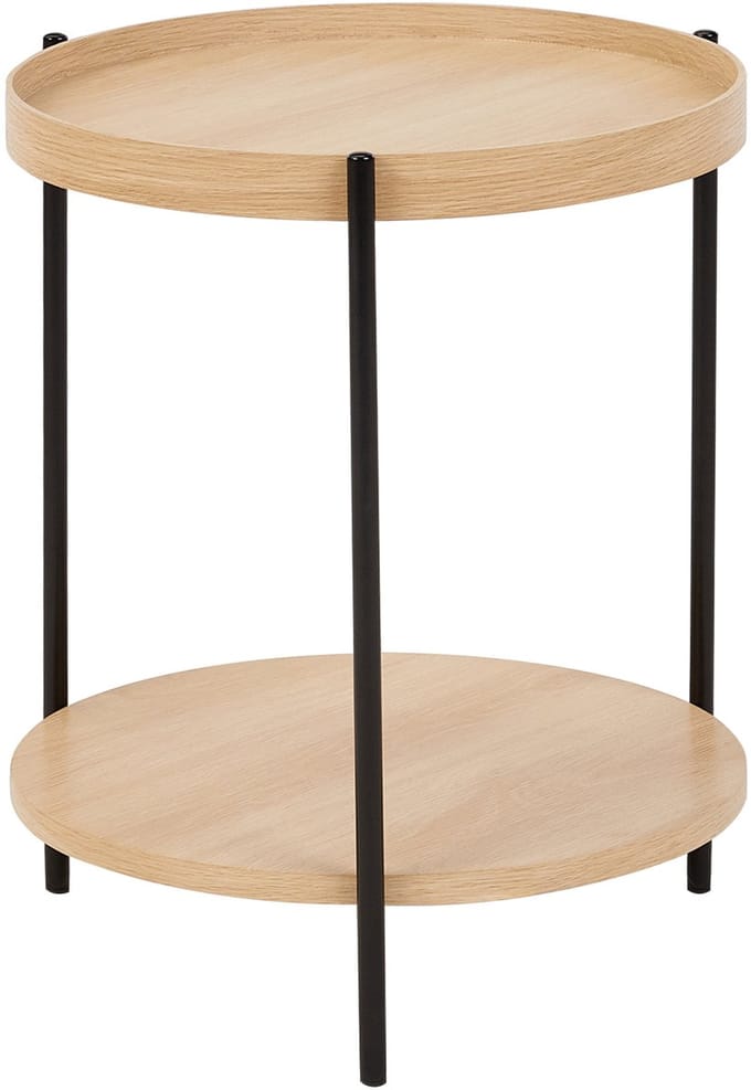 LANDER - Bijzettafel - Lichtbruin/Zwart - Hout