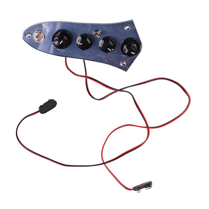 Volledig uitgeruste Control Plate Voorgemonteerd met Bedradingsset voor Jazz Bass Passieve Actieve Schakeling Instrument Accessoires blue