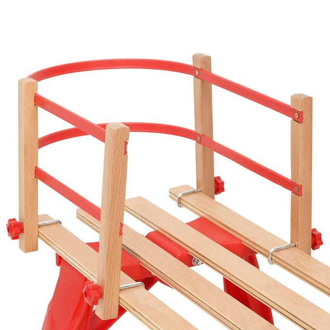 vidaXL - Rugleuning - voor - slee - multiplex - rood