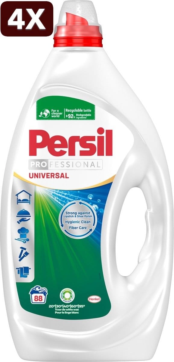 4 x Persil Professional Gel Universal - Vloeibaar Wasmiddel - 88 Wasbeurten