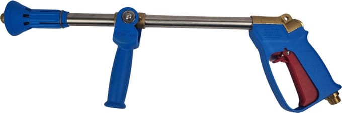 MZ Spuitlans messing/RVS 1/2" buitendraad 30bar 60cm blauw type 326