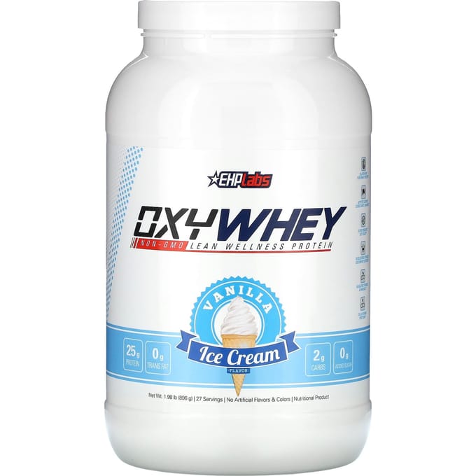 EHPlabs, OxyWhey, Wellness Protein, Vanille-ijs, 1,98 lb (896 g)