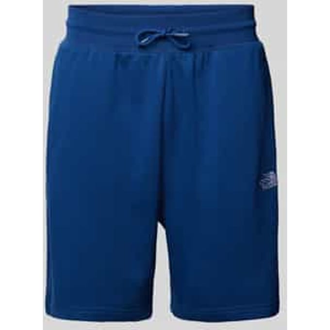 Relaxed fit sweatshorts met labelstitching