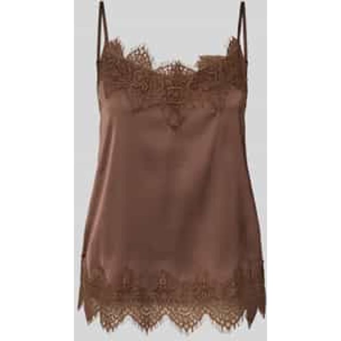 Regular fit pyjamabovendeel met kant