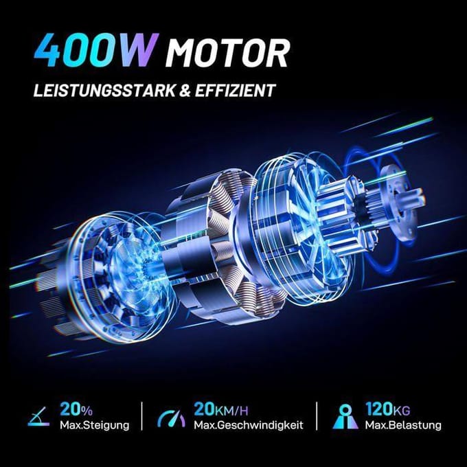 Trottinette Électrique EV85F ABE RCB 400W 36V 7.8Ah Autonomie 23-30km Pneus 8.5'' Frein à Disque APP RCB